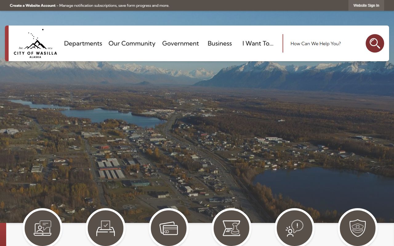 City of Wasilla website and police department records for Wasilla criminal records