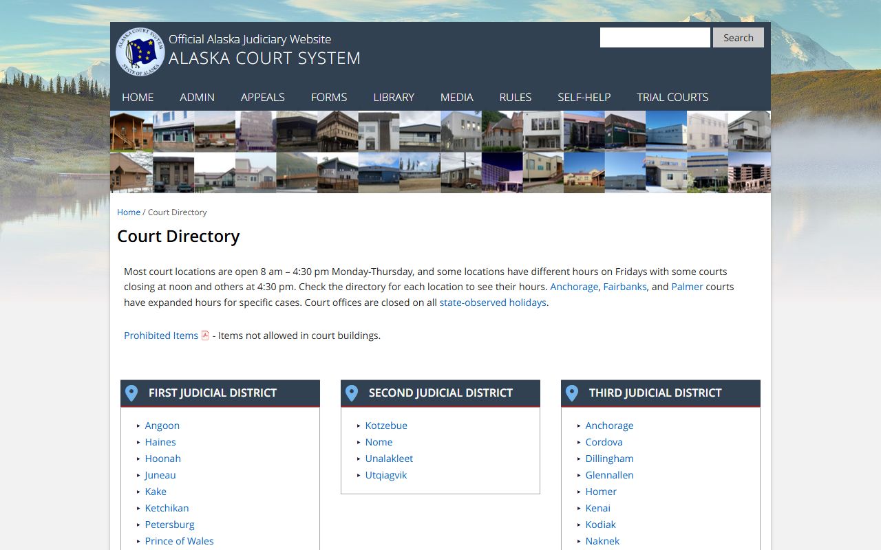Matanuska-Susitna Borough criminal records Palmer court directory